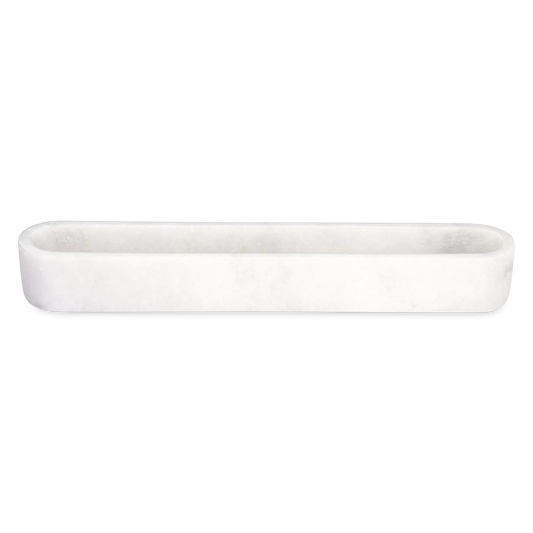 Biscuit, plateau de service en marbre blanc | MUST