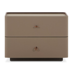 Neri - Leather Rectangular Nightstand