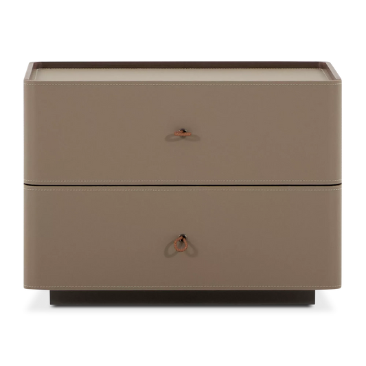 Neri - Leather Rectangular Nightstand