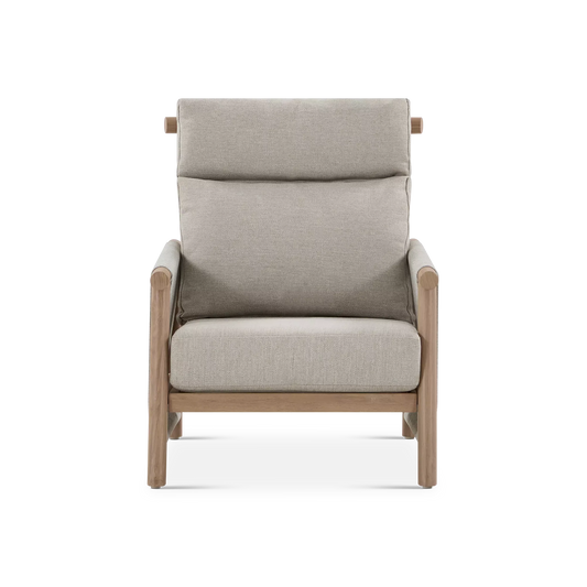 Zen - Fauteuil à dossier haut extérieur en aluminium