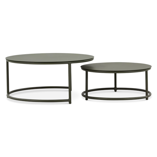 Vela - Ensemble de tables basses extérieur en aluminium