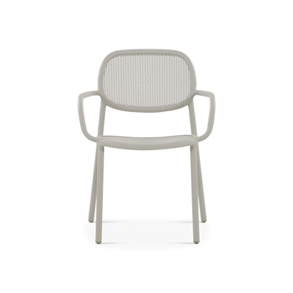 Dots - Chaise sans bras extérieure en aluminium