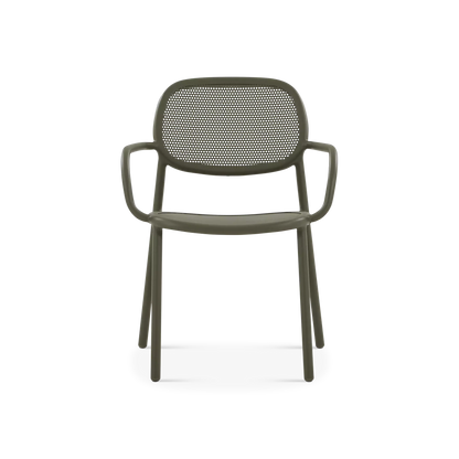 Dots - Chaise sans bras extérieure en aluminium