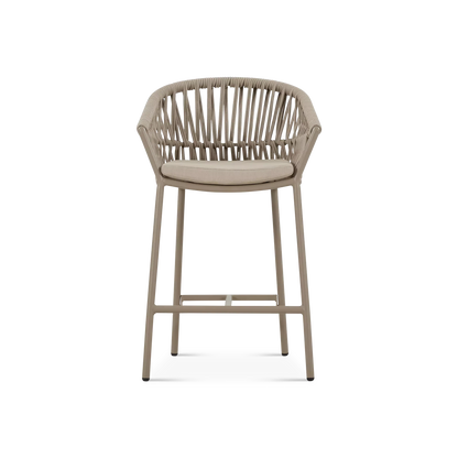 Four Seasons - Tabouret hauteur comptoir extérieur en corde