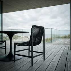 Ficelle - Chaise sans bras extérieure en corde