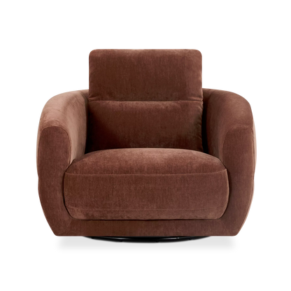 Lumi - Swivel Velvet Armchair