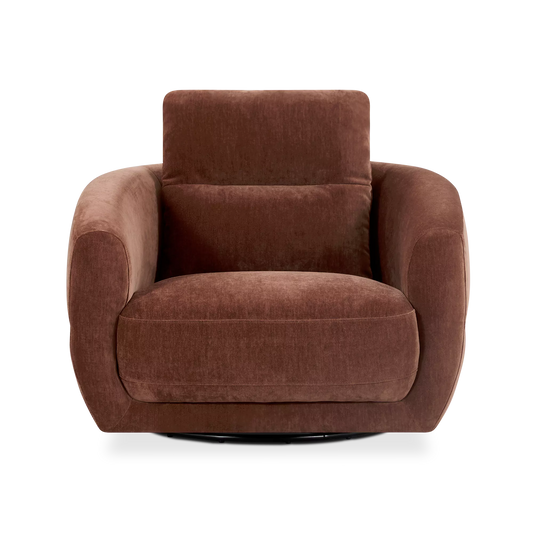 Lumi - Swivel Velvet Armchair