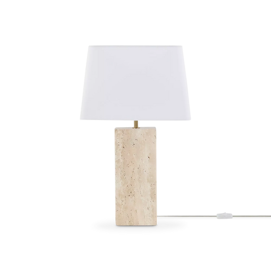 Lucel - Lampe de table en travertin