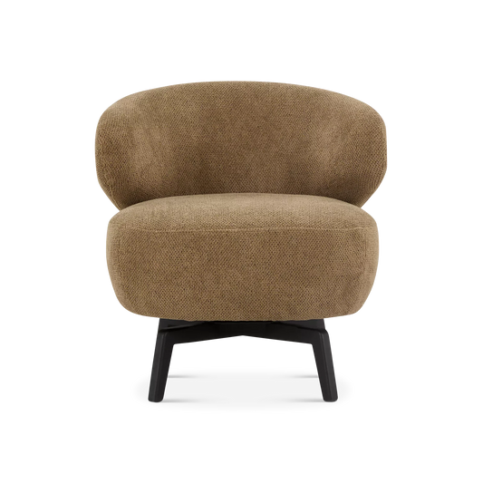 Aila - Swivel Fabric Armchair by Furninova