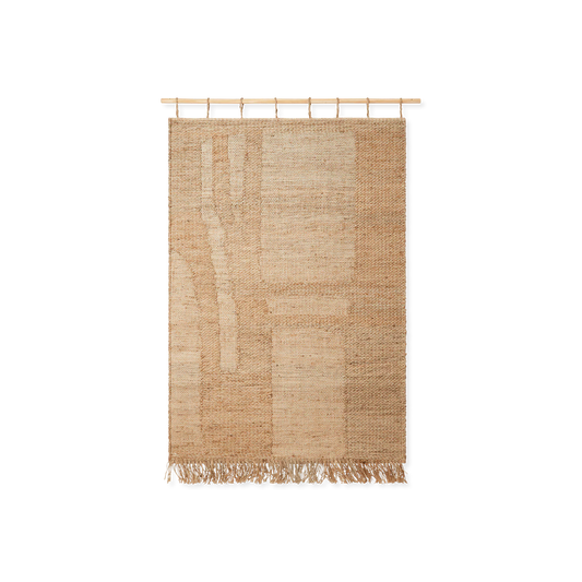 Harvest - Jute Wall Rug with Graphic Pattern