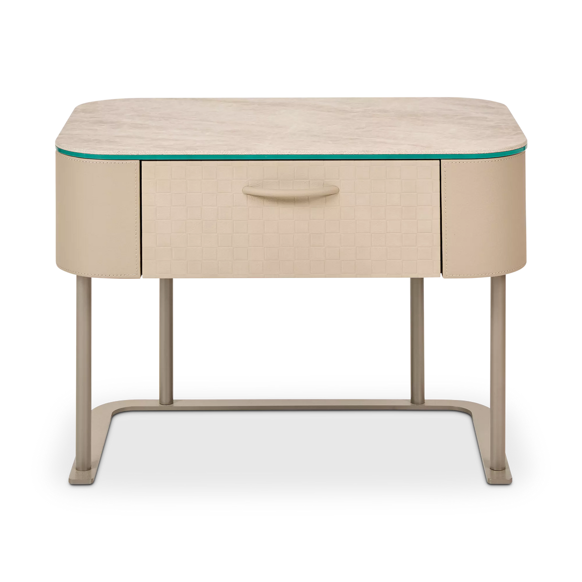 Audrey - Table de chevet en cuir par Gamma