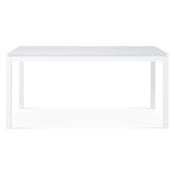 Juma - Table de salle à manger extérieure en verre trempé
