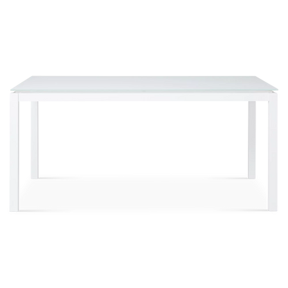 Juma - Table de salle à manger extérieure en verre trempé