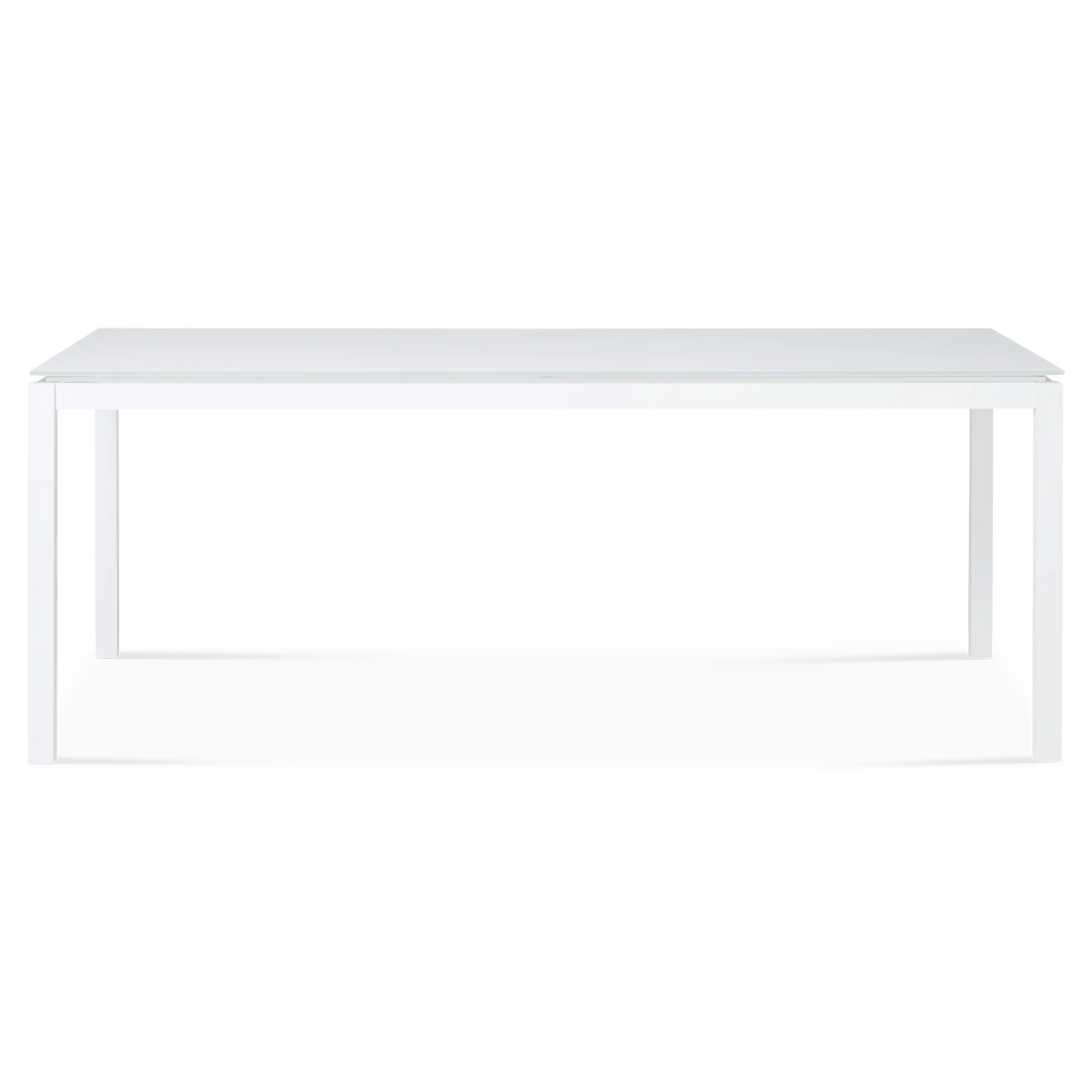 Juma - Table de salle à manger extérieure en verre trempé