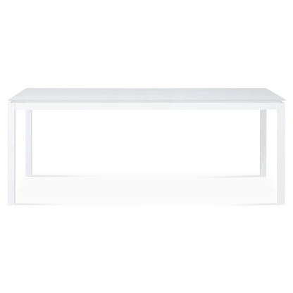 Juma - Table de salle à manger extérieure en verre trempé