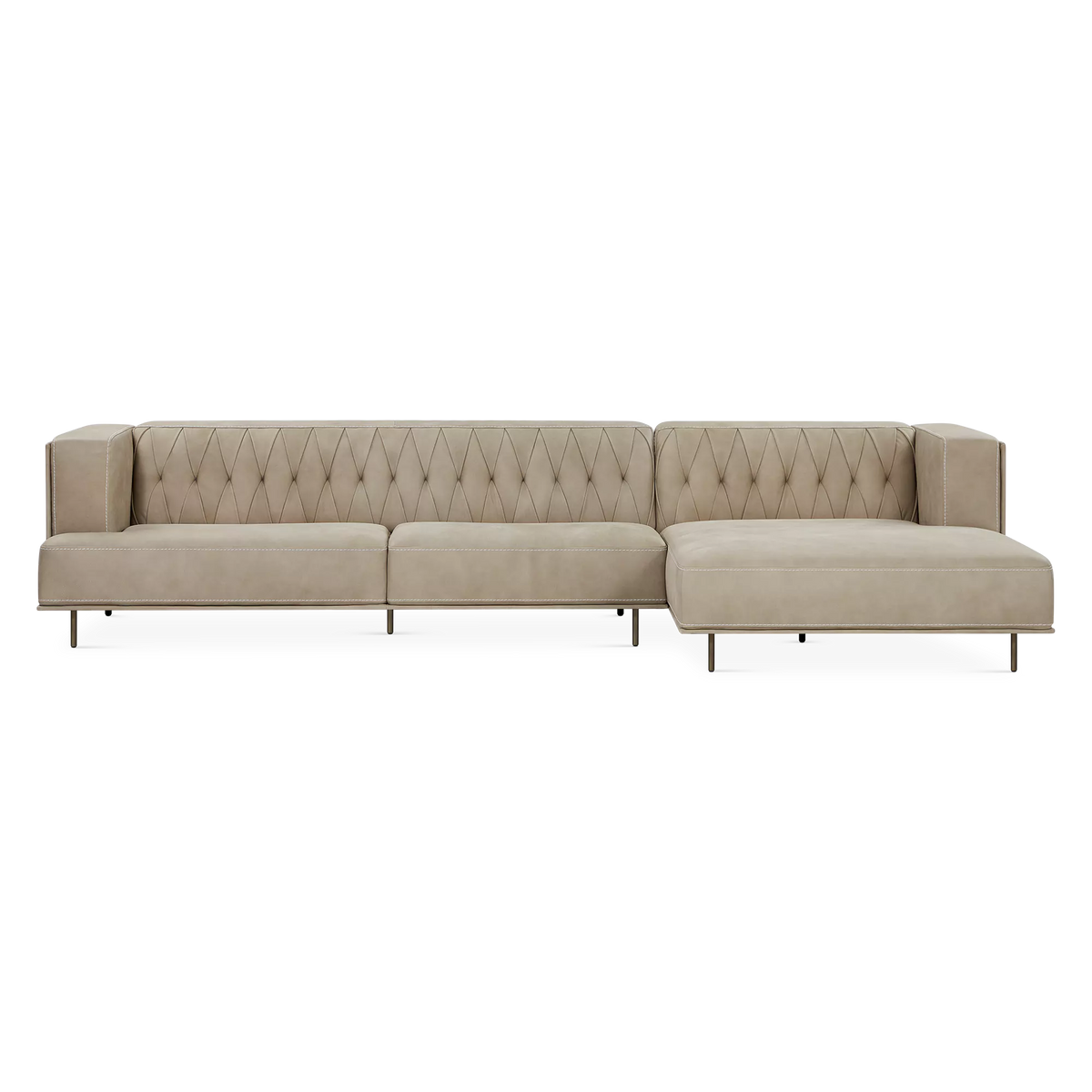 McQueen - Leather Sectional Sofa by Gamma