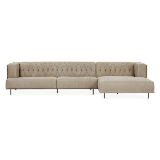 McQueen - Leather Sectional Sofa by Gamma