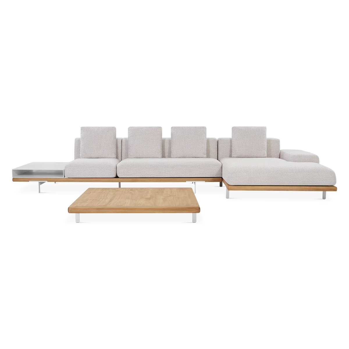Allure - Canapé sectionnel modulaire extérieur en accoya par Talenti