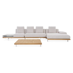 Allure - Canapé sectionnel modulaire extérieur en accoya par Talenti