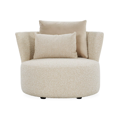 Love - Grand fauteuil en cuir et en tissu
