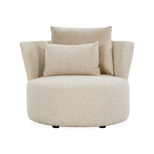 Love - Grand fauteuil en cuir et en tissu