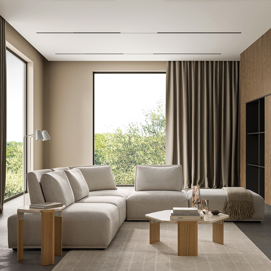 Free - Modular Fabric-Upholstered Sofa
