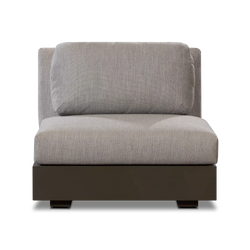 Bari - Fauteuil sans bras modulable extérieur en aluminium