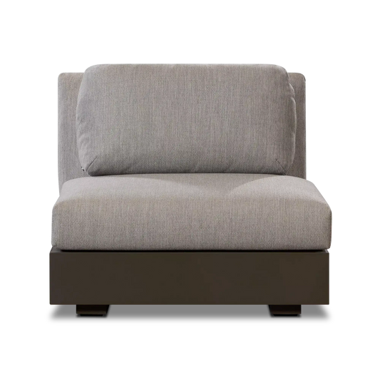 Bari - Fauteuil sans bras modulable extérieur en aluminium