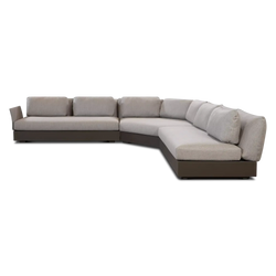 Bari - Canapé sectionnel modulaire extérieur en aluminium