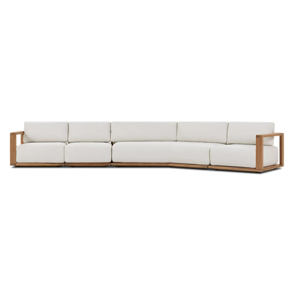 Square - Canapé sectionnel modulaire extérieur en teck par Ethnicraft