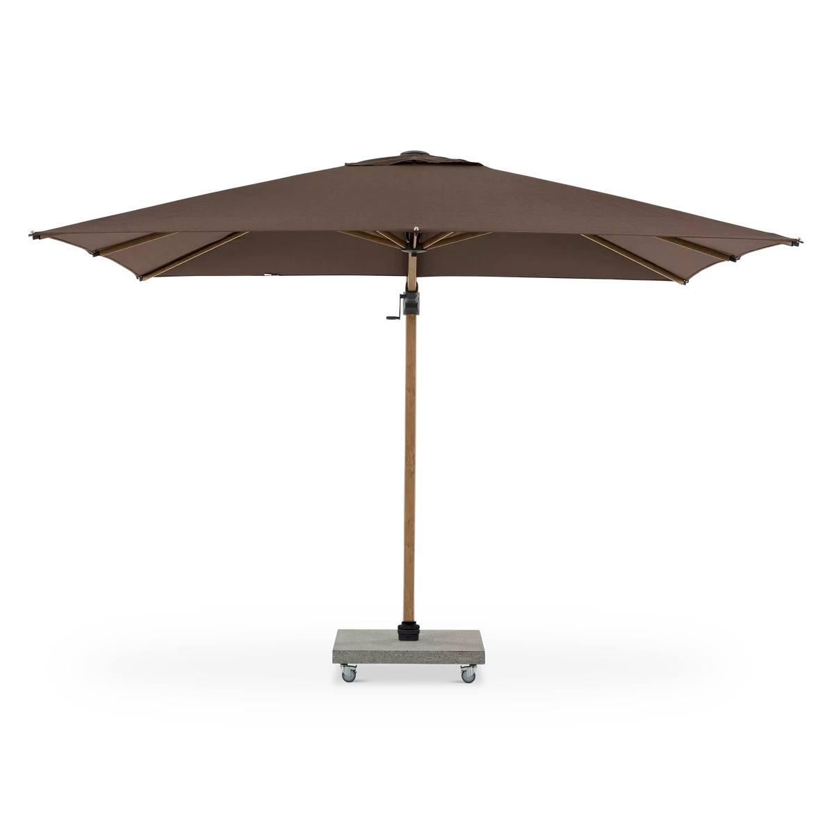 Antego - Parasol auto-portant carré extérieur en aluminium