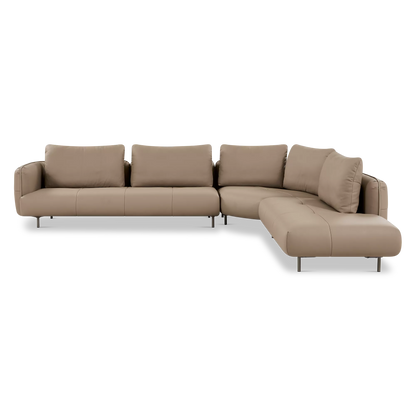 Crystal - Leather Sectional Sofa by Gamma