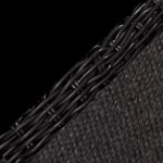 Black / Black Wicker / Ritmo Charcoal Fabric swatch