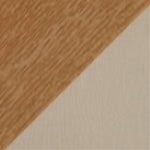 Teak Finished Aluminium / Linen Chalk swatch