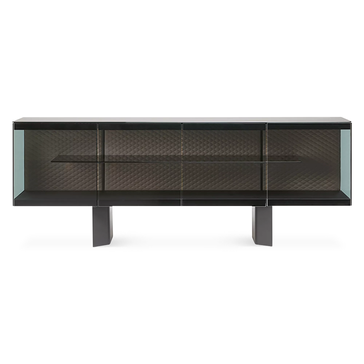 Boutique - Glass and Steel Sideboard by Cattelan Italia