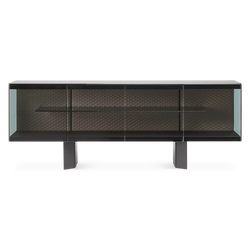 Boutique - Glass and Steel Sideboard by Cattelan Italia