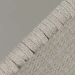 Lino Aluminium / Beige Rope / Font Taupe Fabric swatch