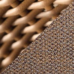 Umber Brown Wicker / Umber Brown Fabric swatch