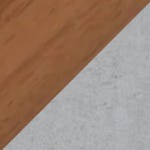 Aluminum With Teak Finish / Jenny Grey Ceramic swatch