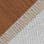 Teak Finished Aluminium / Sand Rope / Sense Smoke Fabric swatch